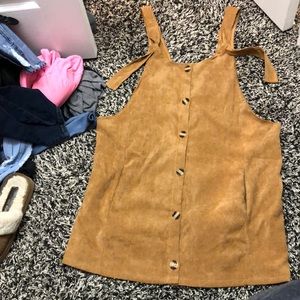Tan/brown sleeveless button up loose dress